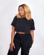 BP BASIC CROP TEE - BLACK
