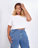 BP BASIC CROP TEE - WHITE - Image 3