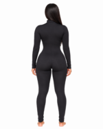 FLEX ZIP JUMPSUIT (LONG SLEEVE) - BLACK - Image 2